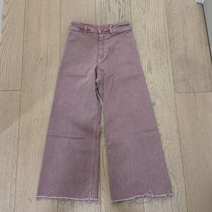 Zara Mauve Wide-Leg Jeans